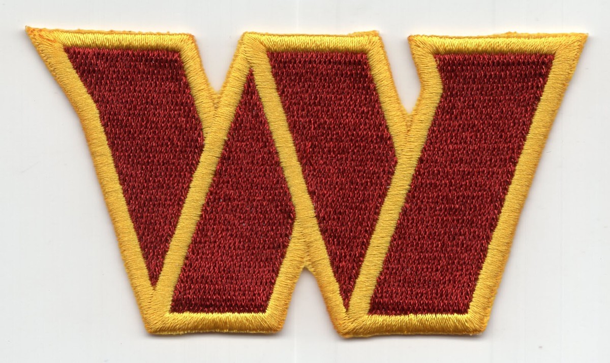 Washington Redskins/Commanders W Iron On Embroidered Patch