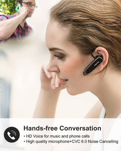 New Bee V5.0 Bluetooth Earpiece Wireless Headset with Microphone for Drivers - Picture 2 of 12