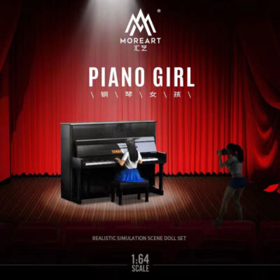 TIME MICRO 1:64 MoreArt Piano girl Figure Doll Set model in box