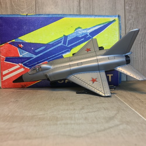 Vintage airplane MIG-23 plastic toy USSR 1980s in the original box new - Picture 6 of 12
