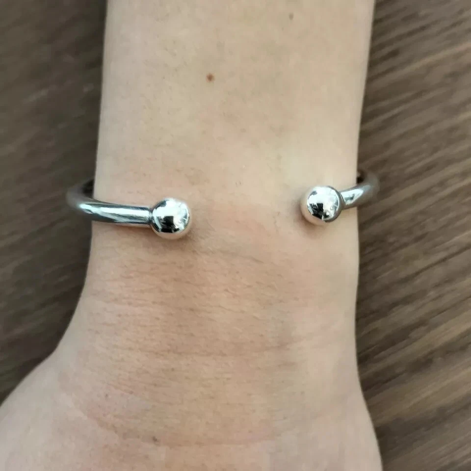 Solid Torque Bangle 925 Silver Torque Bangle Silver Bangle Mens Torque Bangle - Image 4 of 4