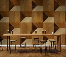 3D Wood Stereoscopi A45 Wallpaper Wall Mural Removable Self-adhesive Sticker Zoe