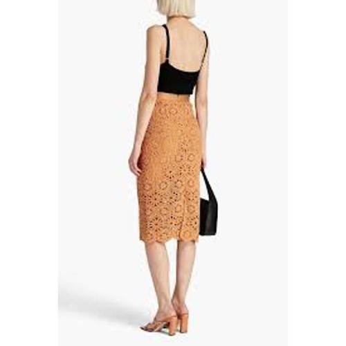 Rodebjer Trixie Crochet Midi Skirt Warm Sand Soft Orange 100% cotton Size Large - Picture 13 of 14
