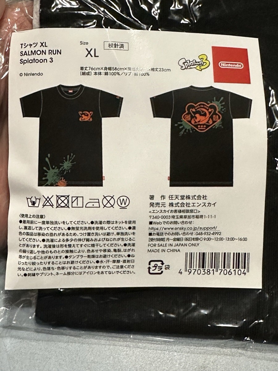 New Era X SALMON RUN Splatoon 3 Black T-shirts Nintendo