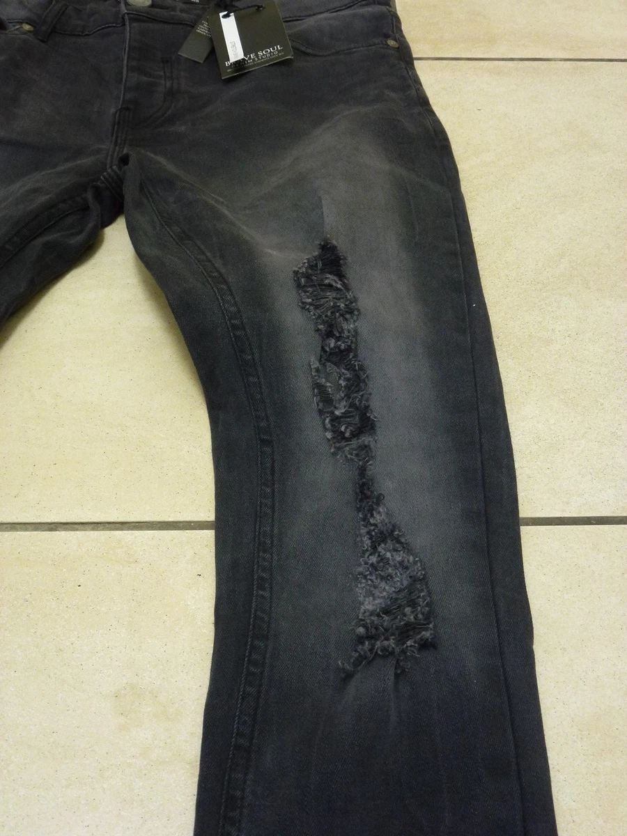 Brave Soul Denim Studio Skinny Distressed Jeans Waist 32