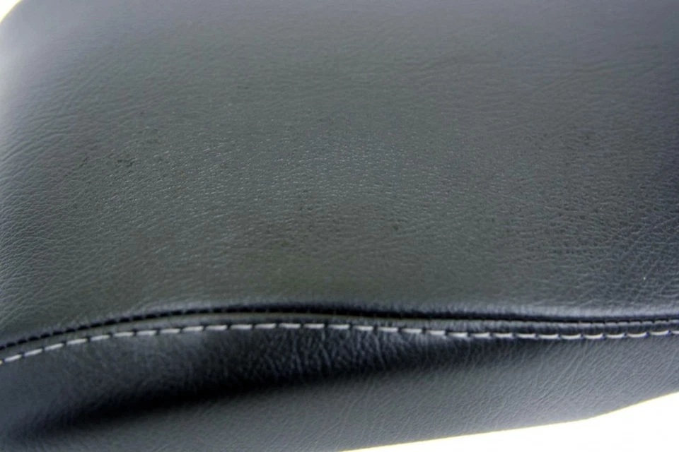 Cubierta de consola central para Toyota Avalon 13-18 imitación cuero negro con puntada gris Foto 3 de 4