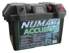 NUMAX MARINE DELUXE BATTERY BOX ACCUBOX CUT OFF SWITCH AUX SOCKET POWER METER