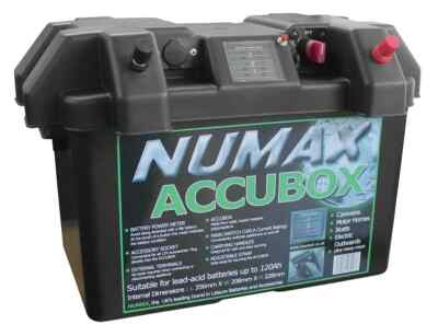 NUMAX MARINE DELUXE BATTERIEBOX ACCUBOX TRENNSCHALTER AUX STECKDOSE POWER METER