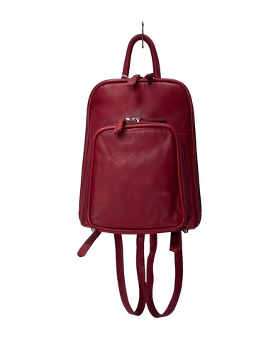 Osgoode Marley Organizer Backpack Soft Leather Bag Red | eBay display picture 2