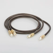 Pair Silver Plated OCC Copper Wire HIFI Analogue Interconnect Audio RCA Cable