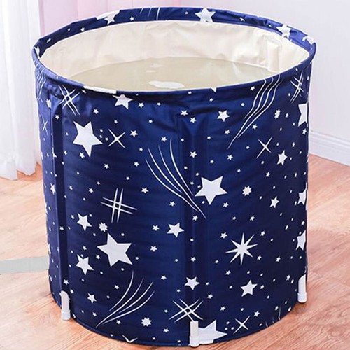 Bathtub Folding Portable Bath Tub Adult Kids Warm Spa Soaking Barrel PVC Bucket - Picture 4 of 10