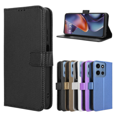 For Motorola Moto G (2025), Luxury Matte Flip Leather Wallet Purse Case Cover