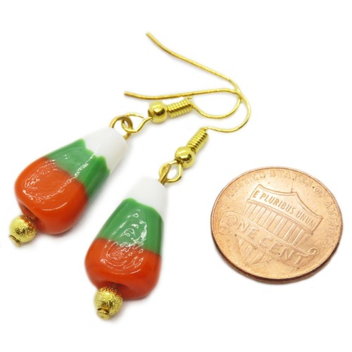 Pendientes de cuentas de maíz caramelo con lámpara de Navidad de SoniaMcD - Imagen 4 de 21