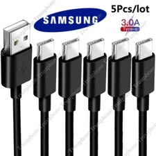 5X USB-C Cable Type C Fast Charge Data Sync Cord Lot For Samsung S10 Android LG