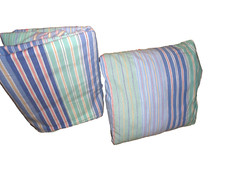 NAUTICA PORTOFINO STRIPE BLUE GREEN GOLD CINNAMON 2PC TWIN SHEET SET