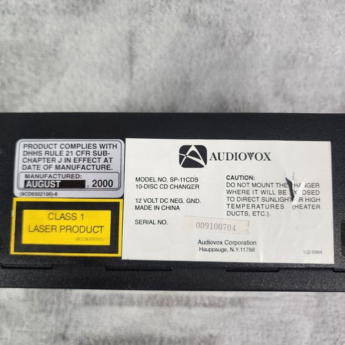 Audiovox SP-11CDS 10-Disc CD Changer - Picture 8 of 9