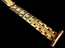 Vintage NOS Mens unused Speidel watch band bracelet 10k yellow GF 19mm 3/4 inch