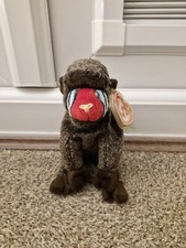 Ty Beanie Babies, Cheeks The Baboon (1999) Mint With Tag Protector