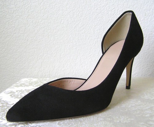 J.Crew - NEW Pump 2.9" Heels D'Orsay LUCIE Black Suede 5.5 ($218) - Picture 4 of 9