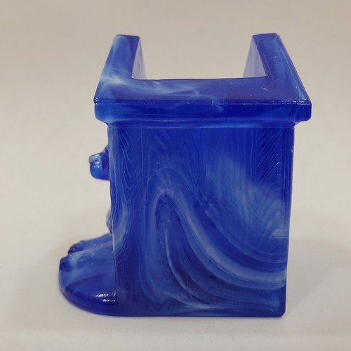 CASA PARA PERROS Westmoreland Azul Cobalto Blanco PALILLO DE DIENTES SOPORTE PARA FÓSFOROS Glass Summit - Imagen 5 de 11