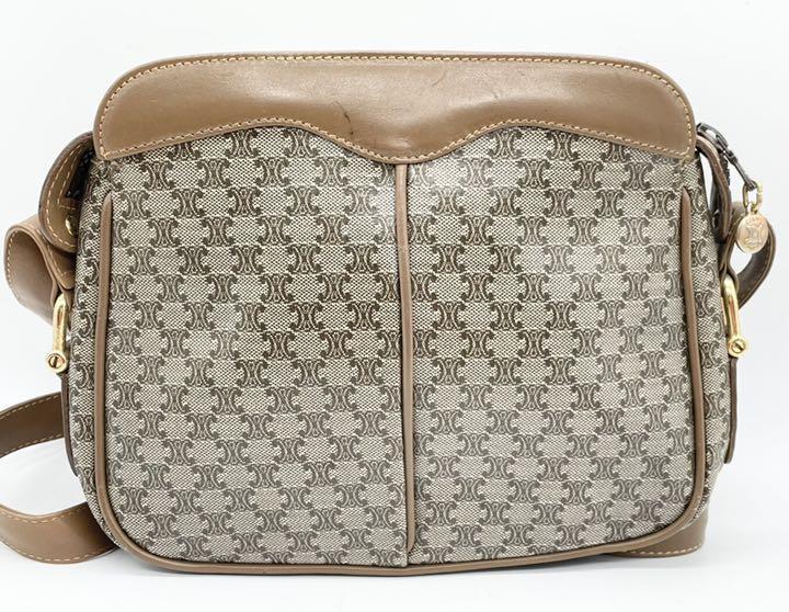 T1327 Celine Shoulder Bag Leather Vintage | eBay