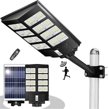 990000000LM 1600W Watts Commercial Solar Street Light Parking Lot Road Lamp IP65