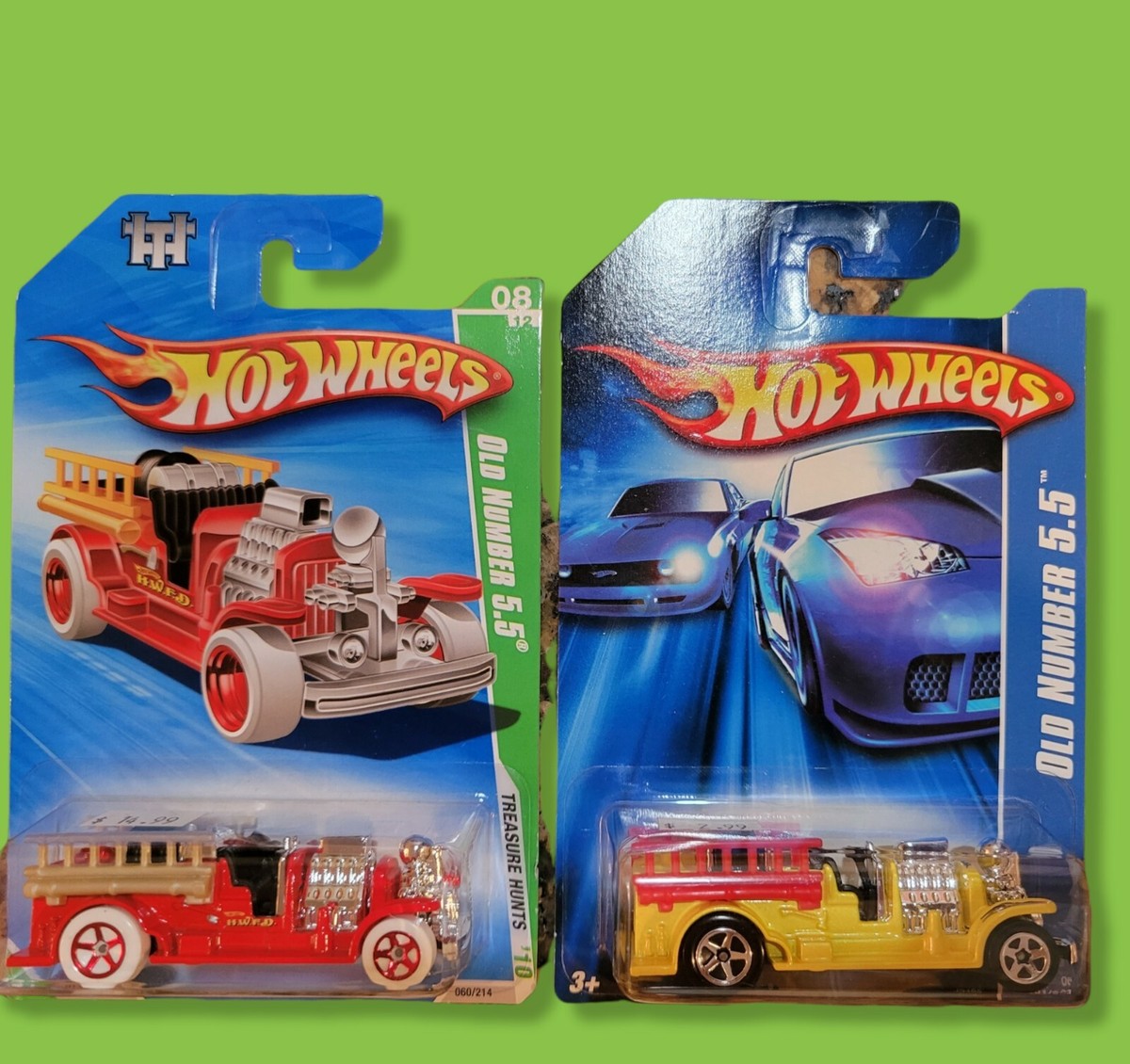 Hot Wheels Old Number 5.5 Set of 2 Yellow & Red TH version!!! | eBay
