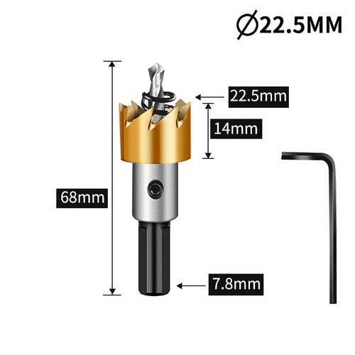 12-80mm HSS Titanium Drill Bit Hole Saw Stainless Steel Metal Alloy Wood Cutter - Picture 23 of 46