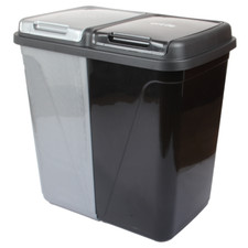 Dual Compartment Multi Purpose Waste Recycling Bin & Laundry Basket 90L(2 x 45L)