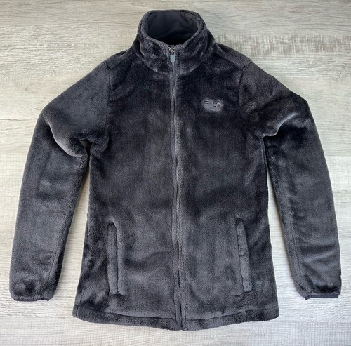 Fila Sport Faux Fur Fleece Jacket Fuzzy Full Zip Sweatshirt Coat Women’s Size XS - Picture 6 of 24