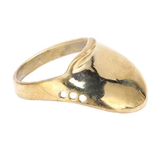 (18)Brass Archery Thumb Ring Portable Finger Protector With Anti Lost Rope FF