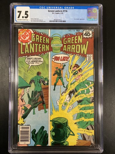 GREEN LANTERN #116 CGC 7.5 OW/W DC (1979) Guy Gardner Appearance NEWSSTAND