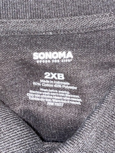 Sonoma Short Sleeve Polo Shirt Size 2XB Gray - Picture 4 of 4