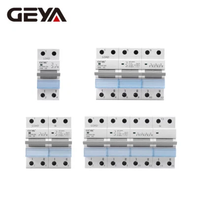 GEYA Dual Power Manual Changeover Transfer Switch 1/2/4P 100/125A Grid&Inverter