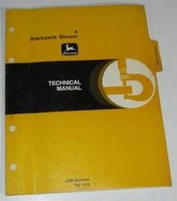 John Deere 4 Backpack Leaf Blower Technical Service Shop Repair Manual ORIGINAL!