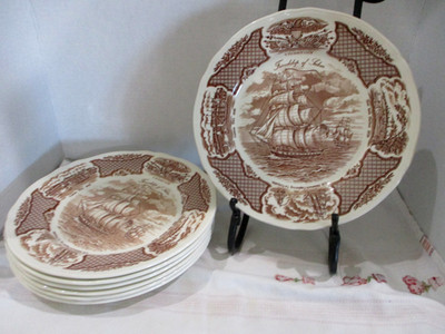 Fair WInds ''Friendship Of Salem'' 10'' Plate Alfred Meakin Staffordshire England