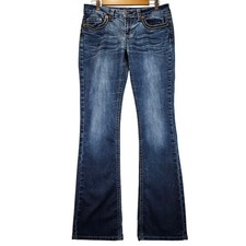 YMI Jeans Womens Bootcut Jeans Blue Denim Str...