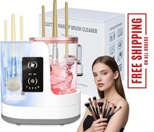 3 in 1 Electric Makeup Brush Cleaner Machine with Makeup Brush Dryer-Holder-Port