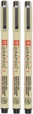 SAKURA PIGMA MICRON BLACK Graphic 1 , PACK of 3 PENS