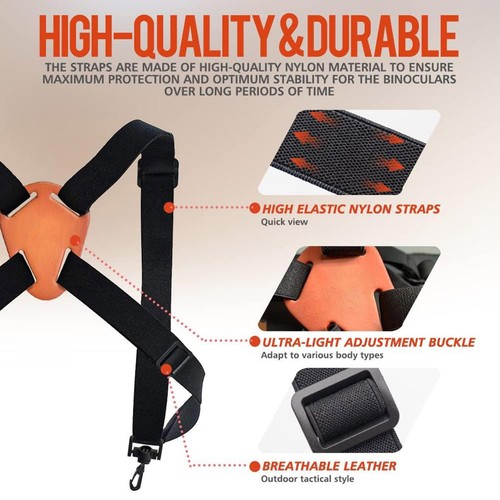 Bino Chest Straps Small Binocular Harness Shoulder Carrier For Hunting, Birding - Picture 10 of 11