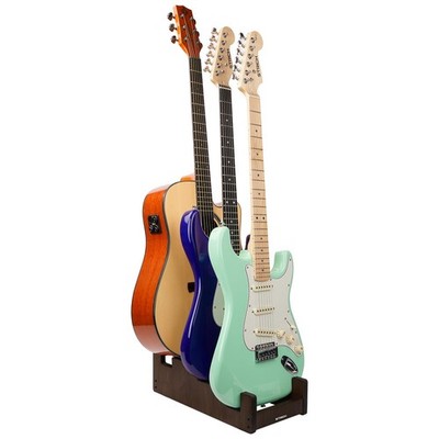 Wooden Guitar Stand for Multiple Guitars, 3-Holder, Front Display Space-Savin...