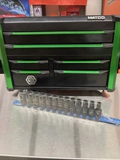 NEW! Matco tools SBIPM136V 13 piece 3/8" dr. metric 6 pt. mid length socket