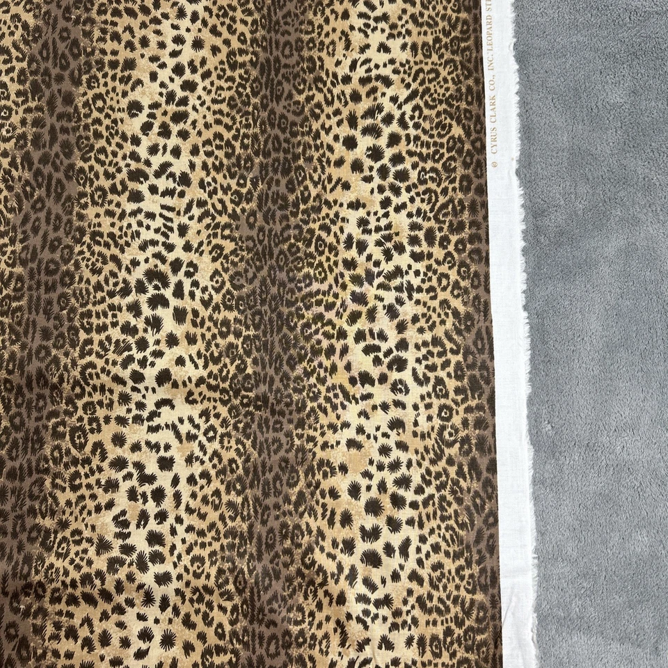 Vintage Leopard Print Leopard Stripe Cyrus Clark Co. Fabric 5 Yards 56" Light - Image 3 of 4