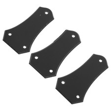 3pcs Black Truss Rod Cover 3 Hole Plastic Guitar Headstock Access Plate