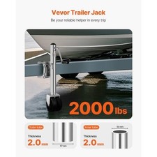 Trailer Jack with Wheel 2000 lbs Load Capacity Heavy Duty Swivel Boat
