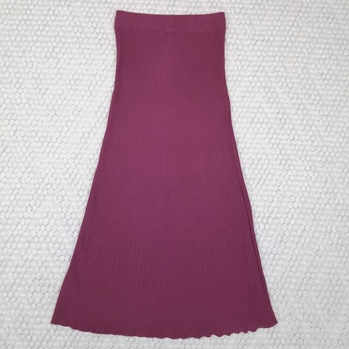 Maxi Falda Free People Shine Tejido Brillante Borgoña Púrpura Talla Pequeña - Imagen 6 de 10