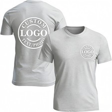 Personalized short-sleeved T-shirt men /women with custom text logo/Image