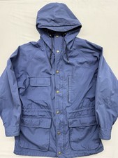 VINTAGE 90s EDDIE BAUER BLACK TAG HOODED MEDIUM NAVY MOUNTAIN PARKA JACKET SHELL