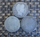 Barber liberty head quarters 1894 P,O,S all three coins.