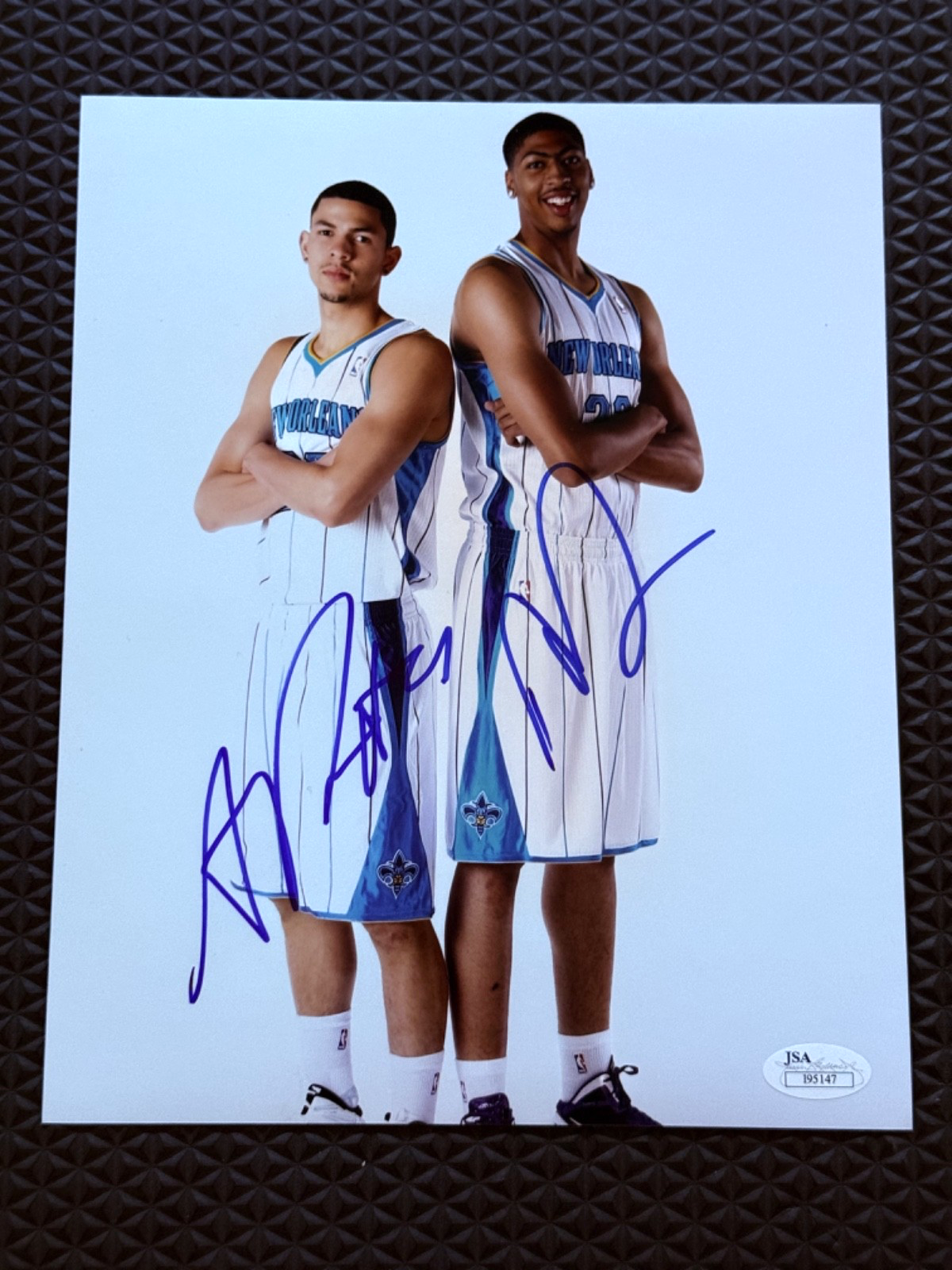 Anthony Davis Autographed Signed New Orleans Pelicans Austin Rivers 8x10 Photo JSA 